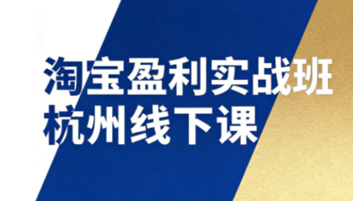 淘宝盈利实战班杭州线下课12月26-28日（音频+字幕），帮你掌握SOP流程+12门核心技术-八瞄副业网