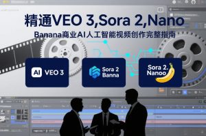 精通VEO 3，Sora 2，Nano Banana商业AI人工智能视频创作完整指南-八瞄副业网