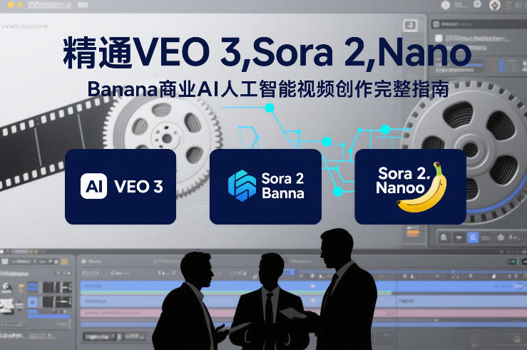 精通VEO 3，Sora 2，Nano Banana商业AI人工智能视频创作完整指南-八瞄副业网