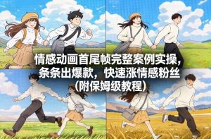 情感动画首尾帧完整案例实操，条条出爆款，快速涨情感粉丝（附保姆级教程）-八瞄副业网