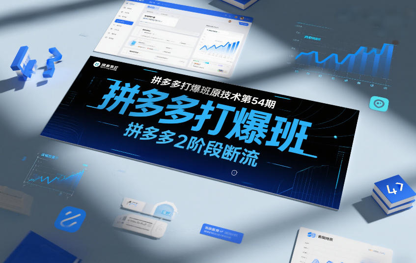 拼多多打爆班原创技术第54期,拼多多2阶段断流-八瞄副业网