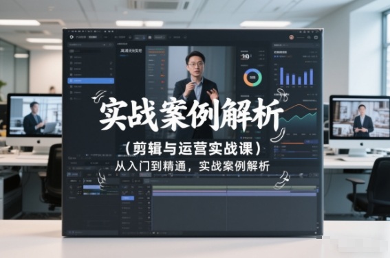 剪辑与运营实战课,从入门到精通,实战案例解析(更新2026)-八瞄副业网