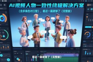 AI视频人物一致性终极解决方案（含多角色对口型），看这一篇就够了（完整版）-八瞄副业网