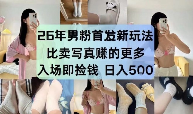 26年男粉首发最新3.0玩法，独此一家，比卖写真賺的更多，入场即捡钱，日入5张【揭秘】-八瞄副业网