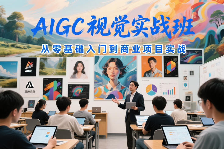AIGC视觉实战班,从零基础入门到商业项目实战-八瞄副业网