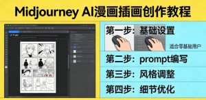 利用Midjourney AI人工智能轻松创作漫画插画教程，零基础创作完整漫画插画-八瞄副业网