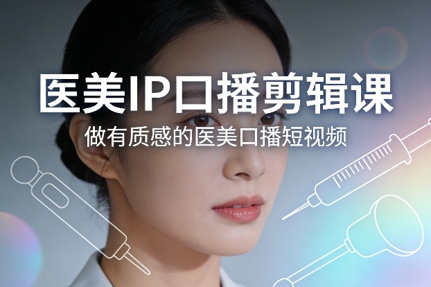 医美IP口播剪辑课，做有质感的医美口播短视频-八瞄副业网