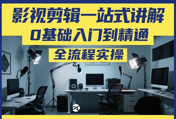 影视剪辑一站式讲解，0基础入门到精通，全流程实操-八瞄副业网