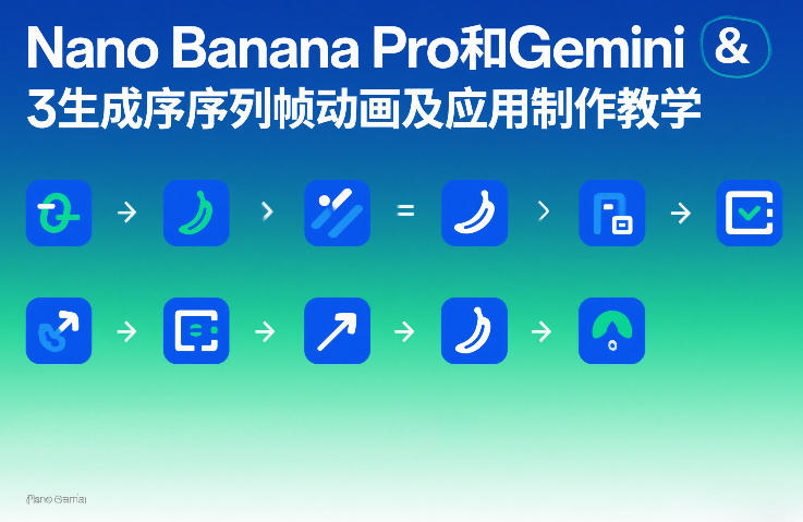 Nano Banana Pro和Gemini 3生成序列帧动画及应用制作教学-八瞄副业网