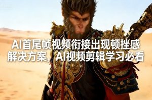 AI首尾帧视频衔接出现顿挫感解决方案，AI视频剪辑学习必看-八瞄副业网