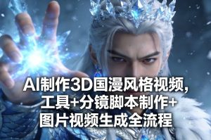 AI制作3D国漫风格视频，工具+分镜脚本制作+图片视频生成全流程-八瞄副业网