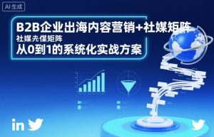B2B企业出海内容营销+社媒矩阵，从0到1的系统化实战方案-八瞄副业网
