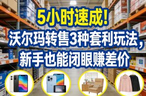 5小时速成!沃尔玛转售3种套利玩法,新手也能闭眼賺差价-八瞄副业网