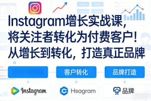 Instagram增长实战课,将关注者转化为付费客户!从增长到转化,打造真正品牌(双语字幕)-八瞄副业网