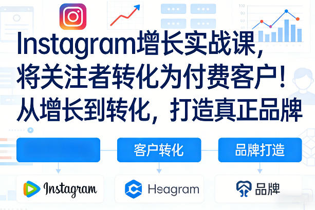 Instagram增长实战课,将关注者转化为付费客户!从增长到转化,打造真正品牌(双语字幕)-八瞄副业网