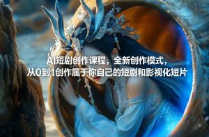 AI短剧创作课程，全新创作模式，从0到1创作属于你自己的短剧和影视化短片-八瞄副业网