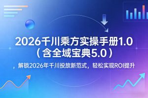 2026千川乘方实操手册1.0（含全域宝典5.0），解锁2026年千川投放新范式，轻松实现ROI提升-八瞄副业网