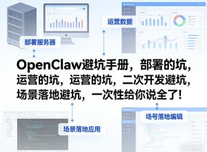 OpenClaw小龙虾避坑手册,部署的坑,运营的坑,二次开发避坑,场景落地避坑,一次性给你说全了!-八瞄副业网