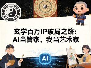 玄学百万IP破局之路：AI当管家，我当艺术家-八瞄副业网