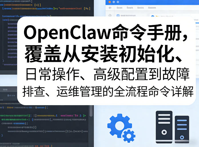 OpenClaw命令手册，覆盖从安装初始化、日常操作、高级配置到故障排查、运维管理的全流程命令详解-八瞄副业网