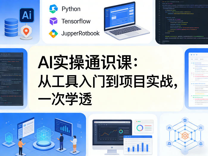 AI实操通识课，从工具入门到项目实战，一次学透-八瞄副业网