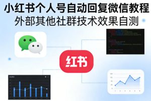 小红书个人号自动回复微信教程,外部其他社群技术,效果自测-八瞄副业网