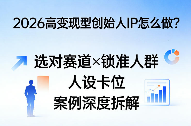 2026高变现型创始人IP怎么做?选对赛道×锁准人群×人设卡位×案例深度拆解-八瞄副业网